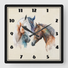 ビューティフルウズウェスタンボホスタイル スクエア壁時計