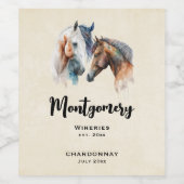 ビューティフルウズウェスタンボホスタイル ワインラベル (シングルラベル)