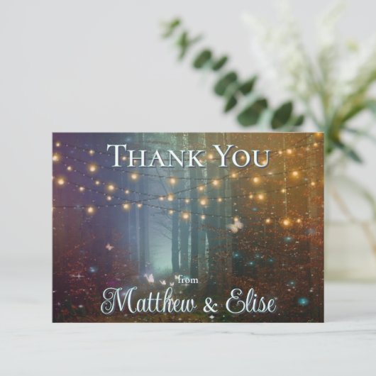 ビューティフルウッドランド魔法結婚ファンタジー サンキューカード (スタンド正面)