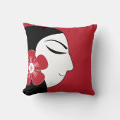 ビューティフルウーマンイラストレーション クッション (正面)