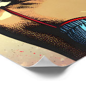 ビューティフルウーマンビーチ漫画ブックアーポップ・アートのト ポスター (角)