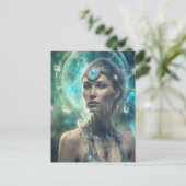 ビューティフルウーマン宇宙エイリアンサイエンスフィクション ポストカード (スタンド正面)