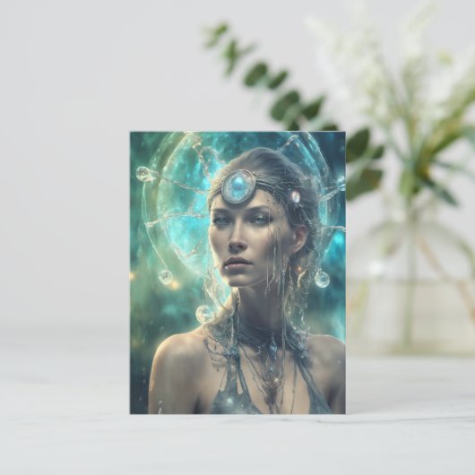 ビューティフルウーマン宇宙エイリアンサイエンスフィクション ポストカード (スタンド正面)