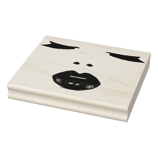 ビューティフルウーマン顔アイズリップオリジナルアート ラバースタンプ (スタンプ)