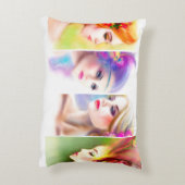 ビューティフルウーマン顔コラージュ アクセントクッション (裏面(縦))