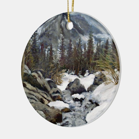 ビューティフルエステスパークコロラドウィンターストリーム セラミックオーナメント (左)