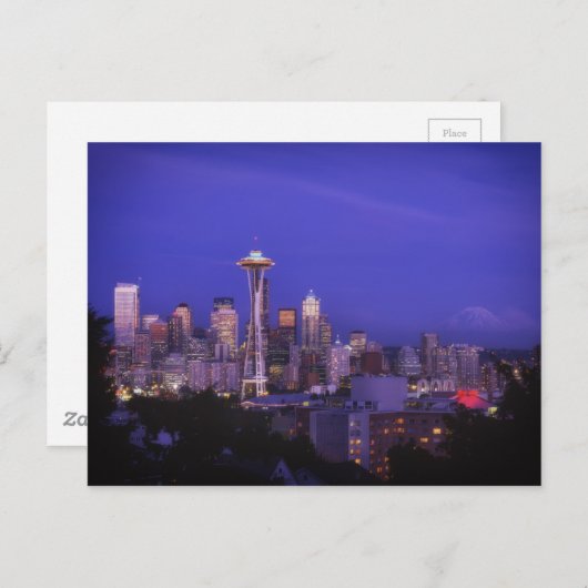 ビューティフルエメラルドシティシアトル宇宙ニードル ポストカード (正面/裏面)