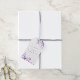 ビューティフルエレガンスパープル結婚フローラ ギフトタグ