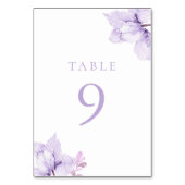 ビューティフルエレガンスパープル結婚フローラ テーブルナンバー (裏面)