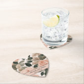 ビューティフルエレガントウォーター色赤面ピンクピーチバラ ペーパーコースター (インサイチュ)