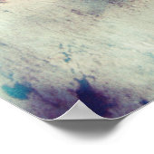 ビューティフルエレガントマジカル芸術的ブルーバラ ポスター (角)