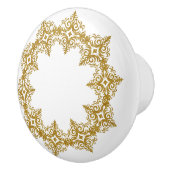 ビューティフルエレガント金ゴールドディアダムデザイン セラミックノブ (右)