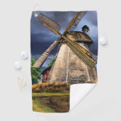ビューティフルオランダズウィンドミルランドスケープスケッチ ゴルフタオル (インサイチュ)