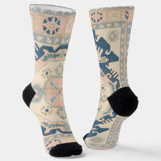 ビューティフルオリエンタルアンティークキリムラグ ソックス (傾斜あり)