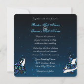 ビューティフルオルカクジラ結婚式招待状 招待状 (裏面)