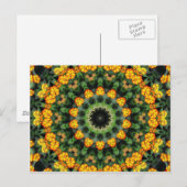 ビューティフルオレンジアンドイエローランタナ万華鏡のように千変万化するパターン2 ポストカード (正面/裏面)