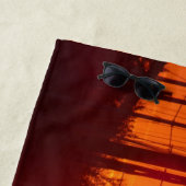 ビューティフルオレンジサンセットビーチタオル ビーチタオル (インサイチュ)