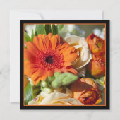 ビューティフルオレンジフラワーアンビナシー招待状 招待状 (裏面)