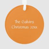 ビューティフルオレンジ&グリーンマンダリンダックポートレート オーナメント (裏面)