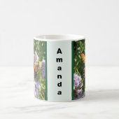 ビューティフルオレンジ（昆虫）オオカバマダラ、モナークバタフライフォトフローラ コーヒーマグカップ (中央)