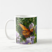 ビューティフルオレンジ（昆虫）オオカバマダラ、モナークバタフライフォトフローラ コーヒーマグカップ (左)