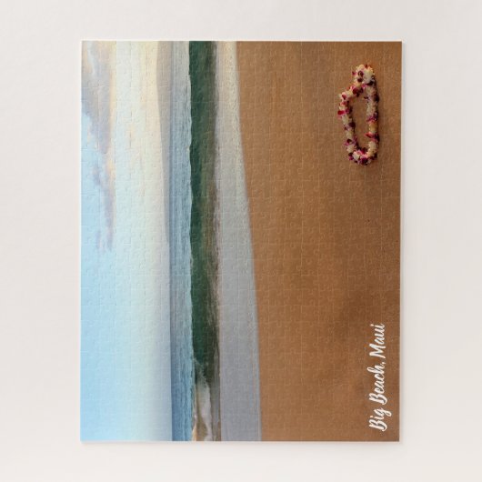 ビューティフルオーキッドレイオンビッグビーチマウイ ジグソーパズル (縦)