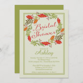 ビューティフルオータムリースウェディングシャワー 招待状 (正面/裏面)