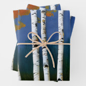 ビューティフルオータム樺の木 ラッピングペーパーシート (インサイチュ)