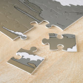 ビューティフルオールドヴィンテージバイク ジグソーパズル (側面)