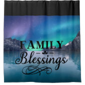 ビューティフルオーロラファミリー恵み シャワーカーテン (正面)