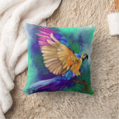 ビューティフルカラフルオウム装飾用クッション クッション (ブランケット)