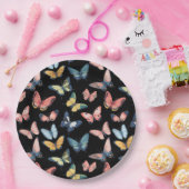 ビューティフルカラフルバタフライプリント ペーパープレート (パーティー)