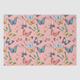 ビューティフルカラフルバタフライプリント 薄葉紙