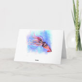 ビューティフルカラーイカ誕生日カード カード (裏面)