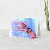 ビューティフルカラーイカ誕生日カード カード (正面)