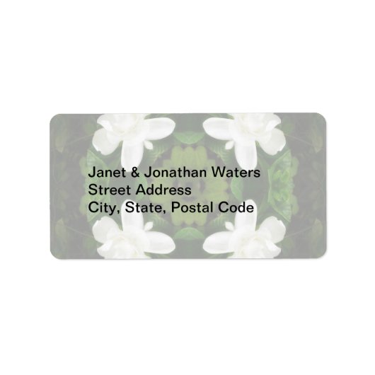 ビューティフルガーデニア5万華鏡のように千変万化するパターン1 ラベル (正面)