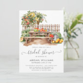 ビューティフルガーデンピクニックバックヤードブライダルシャワー 招待状 (スタンド正面)