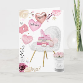 ビューティフルガーリーハッピーバースデーホリデーカード シーズンカード