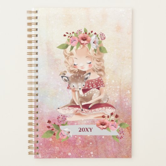 ビューティフルガールアンドディアラブルイラストレーション プランナー手帳 (正面)