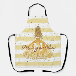 ビューティフルガールスケッチ王室のイエロードレス エプロン