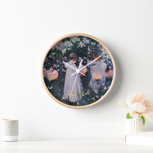 ビューティフルガールズ紙ランタンヴィンテージアートウッド 壁時計 (ホーム)