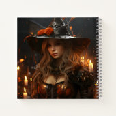 ビューティフルガールハロウィーンウィッチ素晴らしポートレート ノートブック (裏面)