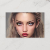 ビューティフルガールポートレート美しいサロン エレガント 名刺 (裏面)