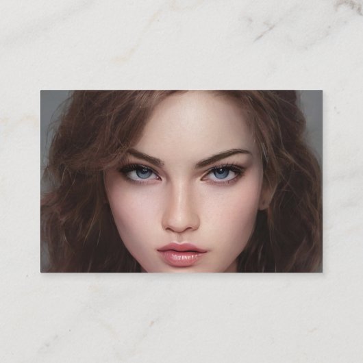 ビューティフルガール美しいサロン エレガント 名刺 (裏面)