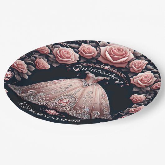 ビューティフルキスペインのンチェニェラバラ ペーパープレート (アングル)