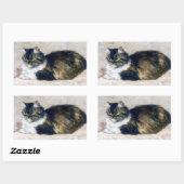 ビューティフルキャットヴィンテージアートヘンリエットロナーナイフ 長方形シール (シート)