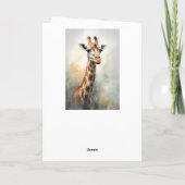 ビューティフルキリンポートレート誕生日カード カード (裏面)