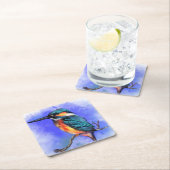 ビューティフルキングフィッシャー紙コースター スクエアペーパーコースター (インサイチュ)