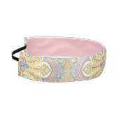 ビューティフルクラシーアクアブルーピンクパープルペイズリーアート アスレチックヘッドバンド (左)