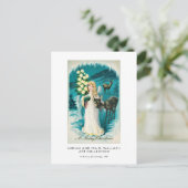 ビューティフルクリスマスエンジェルヴィンテージホリデーアート ポストカード (スタンド正面)